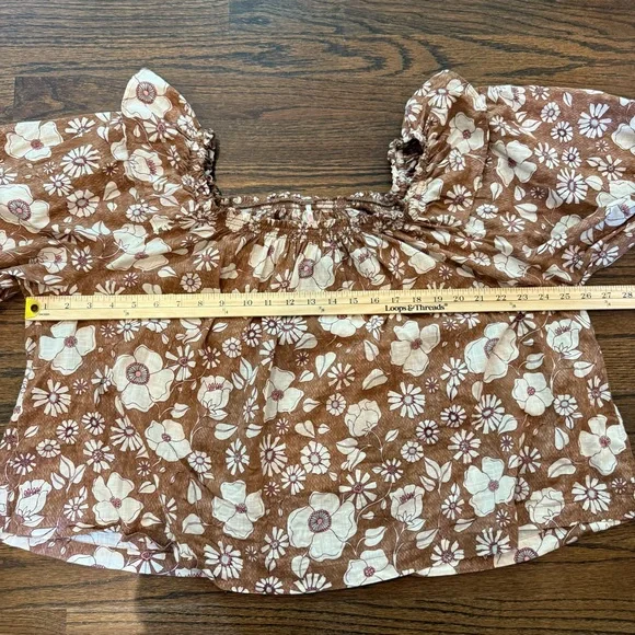 Free People Miss Daisy Ruffled Long Sleeve Boho Top Spring Summer - Picture 7 of 10